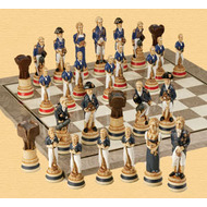 Hand painted chess pieces depicting Battle of Trafalgar ( Ltd Edition of 1805 sets)