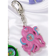 Pink Octopus Keyring Clock - IMP 730