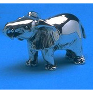 Silver Elephant Family Ornament - Large Child