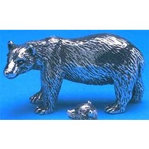 Silver Polar Bear Family Ornament - Mother Bear