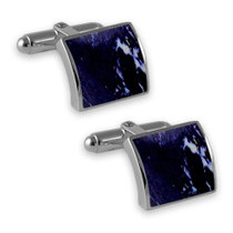 Sterling silver lapis cufflinks