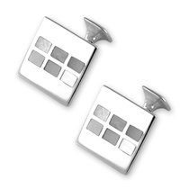 Sterling silver mother of pearl cufflinks