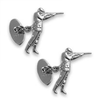 Sterling silver shooting cufflinks