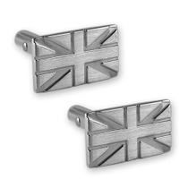 Silver plated Union Jack cufflinks