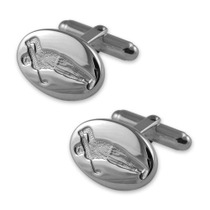 Sterling Silver Plated golfer cufflinks