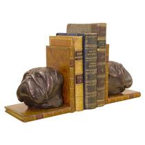 Bulldog Head BookendsPpair