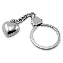 Sterling Silver Chunky Heart Keyring