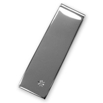 Sterling silver diamond money clip