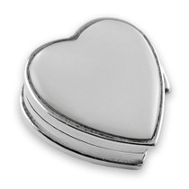 Sterling silver mother of pearl heart pill box