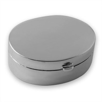 Sterling silver Plated Oval Pill Box
