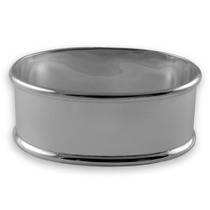 Silver plated oval napkin ring