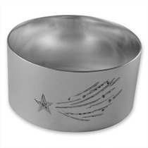 Sterling silver diamond-set shooting star napkin ring