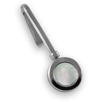 Sterling silver mother of pearl napkin hook