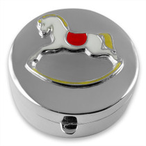 Sterling silver rocking horse keepsake box