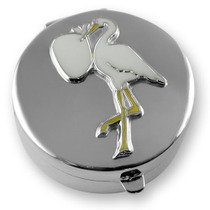 Sterling silver stork & baby tooth box