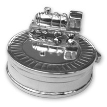 Sterling silver train on track tooth box