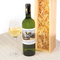PERSONALISED WHITE WINE IN WOODEN BOX