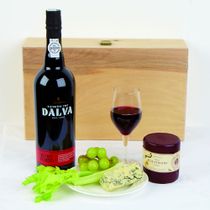 Ruby Port & Stilton in wood box