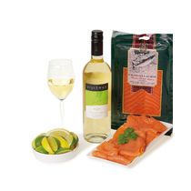 SAUVIGNON AND SMOKED SALMON IN GIFT BOX