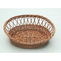 Oval Willow Cat Baskets with Lattice Sides