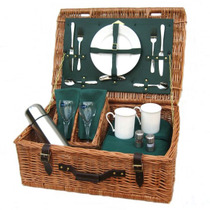 Highlander Picnic Hamper - Fitted Wicker Picnic Hamper