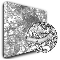 Canvas Historical Map of Your Area