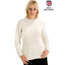 Cotswold Crew Pure Aran Merino Wool Jumper