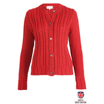 The Buxton - Cream Crew Neck Wool Cardigan