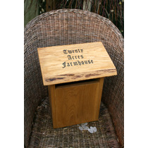 Rustic Lid Oak post Box Personalised