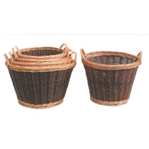 Round Willow Log Basket
