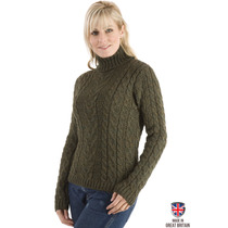The Moors -  100% British Wool Aran Cable Jumper Sweater