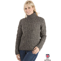 The Lancashire -  100% British Wool Aran Cable Jumper Sweater