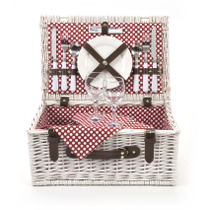 Carnival Polka Dot Wicker Picnic Hamper