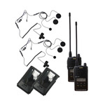 Paragliding Radio setup for use with closed helmets