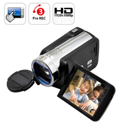 1080P HD Camcorder (10x Optical Zoom, Pre-Record, Motion Detect)
