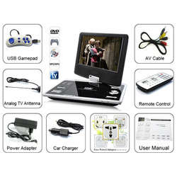 Portable Multimedia DVD Player with 9 Inch Widescreen