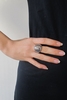CHECKERBOARD - SILVER RING