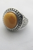 ROCOCO - SILVER RING YELLOW STONE