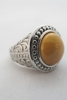 ROCOCO - SILVER RING YELLOW STONE