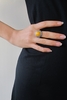 ROCOCO - SILVER RING YELLOW STONE