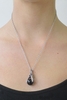 HAWK - CLEAR BLACK SILVER NECKLACE