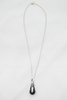 HAWK - CLEAR BLACK SILVER NECKLACE