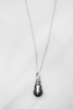HAWK - CLEAR BLACK SILVER NECKLACE