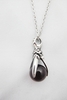HAWK - CLEAR BLACK SILVER NECKLACE