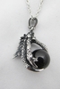 REPTCLAW - CLEAR BLACK SILVER NECKLACE