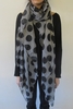 POLKA - GREY AND BLACK SCARF