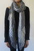 PERSIAN - IVORY AND GREY SCARF