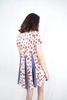JEMIMA - RED AND BLUE ROSE PRINT WITH MINI DOT DRESS