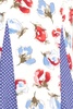 JEMIMA - RED AND BLUE ROSE PRINT WITH MINI DOT DRESS
