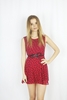 DASHA - MAROON WITH BLACK HEARTS DRESS